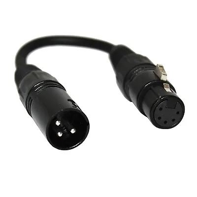ProX XC-DMX3M5F 6  Male DMX 3-Pin To Female DMX 5-Pin Cable • $5.99