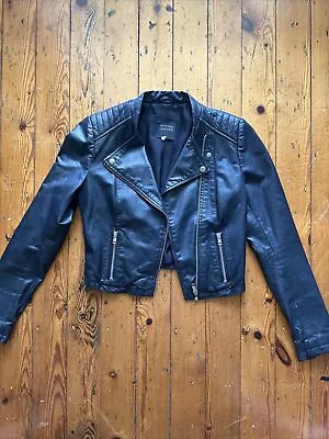Portman’s Leather Jacket Black Size 8 • $50