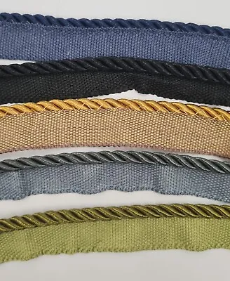 5mm Narrow Flanged Piping Cord Trim Furniture Upholstery  Various Colours • £3.50