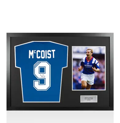 £289.99 • Buy Framed Ally McCoist Signed Rangers Shirt - Polo Shirt, Number 9 - Panoramic