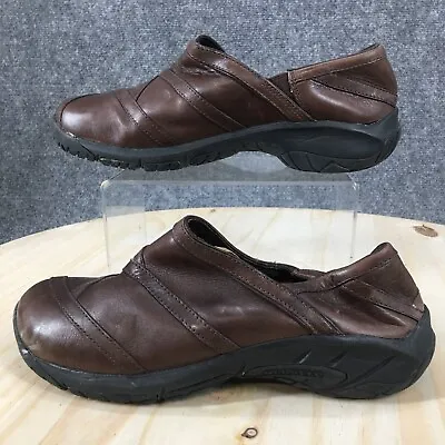 Merrell Shoes Womens 8.5 Encore Eclipse Moc Slip On Brown Leather Comfort Round  • $16.89