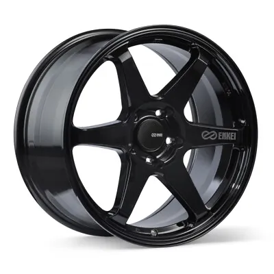 Enkei T6R 18x9.5 38mm Offset 5x114.3 Bolt Pattern 72.6 Bore Gloss Black Wheel • $276