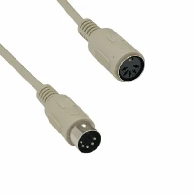 Kentek 6' Feet MIDI DIN 5 Pin Extension Cable 28AWG Male To Female Connector • $7.59