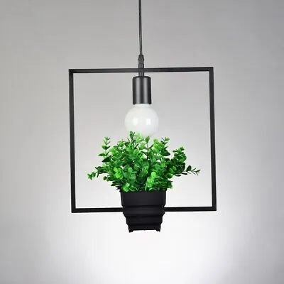$39.99 • Buy Hanging Pendant Light Fixture With Plant Pot (set Of 2)