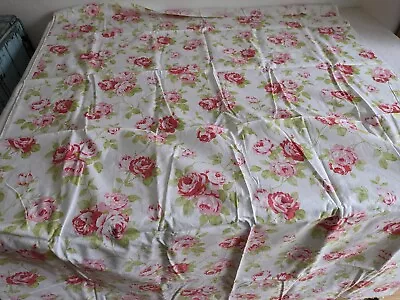 FreeSpirit Tanya Whelan Lulu Roses Cotton Fabric WHITE Cabbage Rose 148cm Long  • £18