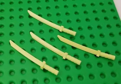 New Lego Yellow Green KATANA Sword Long Blade Hidden Side Minifigure Lot Of 4 • $5.18