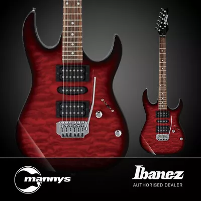 Ibanez GRX70QA TRB Electric Guitar (Transparent Red Burst) • $349