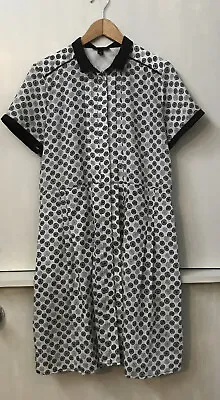 $24.95 • Buy Jason Wu For Target Black & White Pint Dress Short Sleeve Collared Size L Large