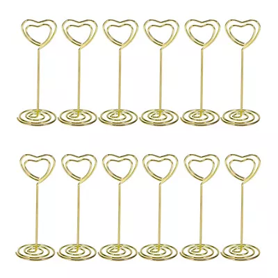 BESTOMZ 12PCS Shape Photo Holder Stands Table Number Holders Paper • £9.89