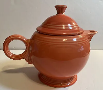 Vintage Fiesta Orange Teapot With Cover Fiesta Ware Made In USA • $45