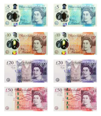 Edible Money British Pounds Cupcake Topper GBP Banknote High Quality Icing Wafer • £2.69