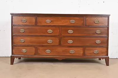 Kittinger Federal Inlaid Mahogany Ten-Drawer Dresser Newly Refinished • $3800