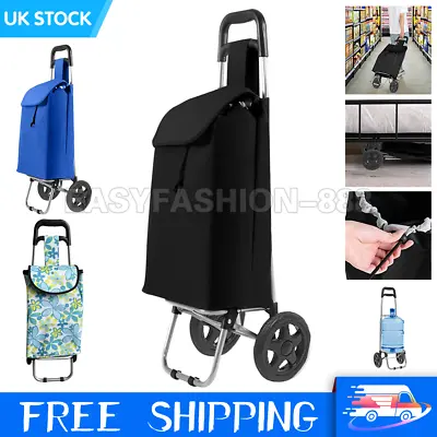 £13.99 • Buy Shopping Cart Large Lightweight Folding Trolleys Waterproof Bag 2 Wheel Large
