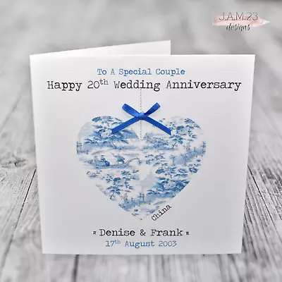 Personalised China 20th Wedding Anniversary Card • £3.80