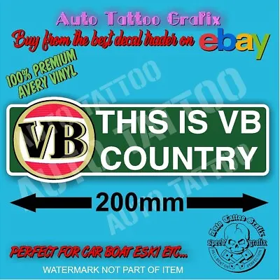 Vb Country Beer Decal Sticker Bar Fridge Cool Man Cave Shed Car Truck Rig • $5.50