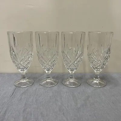Godinger Shannon Dublin 14 Oz Crystal Water/Iced Tea Goblets 7 3/4  Set Of 4 Fs • $40
