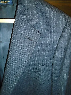 VTG Brooks Brothers Brooksgate - Blue Puppytooth Sport Coat - 42R • $49.99