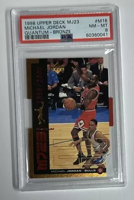 1998 Upper Deck MJ23 Quantum Bronze Michael Jordan #M16 PSA NM-MT 8 • $35