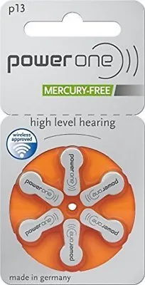 PowerOne 13 Size 13 Hearing Aid Batteries Zinc Air Mercury Free 12-300 Batteries • $84.99
