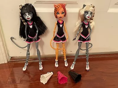 Mattel Monster High Fearleading Toralei Meowlody & Purrsephone 3 Pack • $110