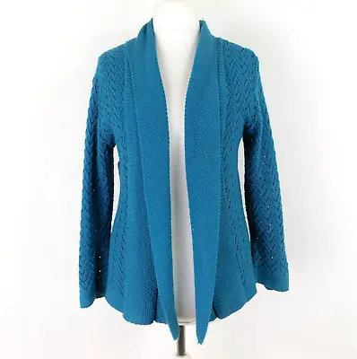 £8.99 • Buy Forever By Michael Gold Teal Cardigan One Size Forever