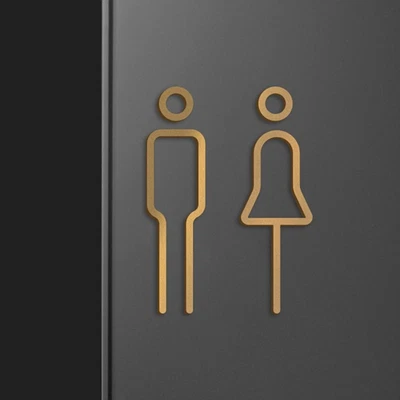 £10.51 • Buy Toilet Sign Plate Wash Room Door Wall Label Sticker Wc Holder  Signage Board