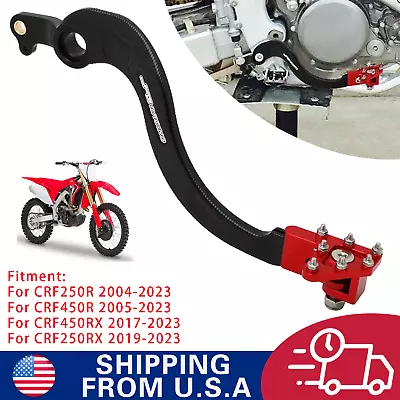 CNC Rear Foot Brake Pedal For CRF250R 2004-2023 CRF450R 2005-2023 Dirt Bike Red • $39.99