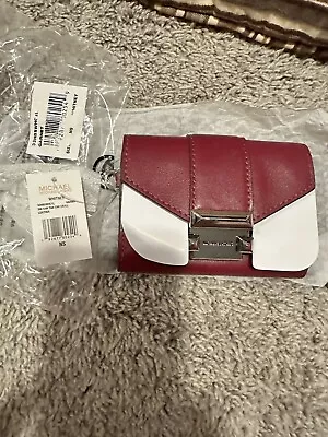 Michael Kors Whitney Carryall Sm Chain Leather Wallet GARNET NWT • $60