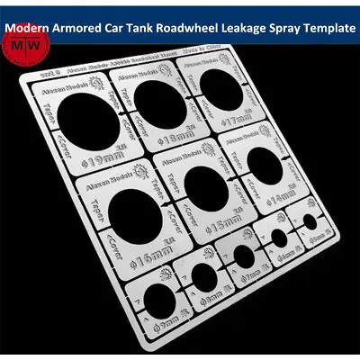 Alexen AJ0050 Modern Armored Car Tank Road Wheel Leakage Spray Stencil Template • $8.50