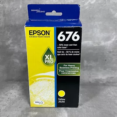 Epson 676 XL Pro Yellow Ink Cartridge Genuine Expires 3/2018 • $14.98