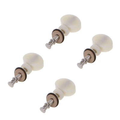 $4.61 • Buy New White 4Pcs Ukulele Strings Tuning Pegs Pin Machines Tuners Friction Ukelele