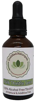 60ml  Milk Thistle Seed Herbal Tincture (Alcohol & Glycerin Free) – Glass Bottle • £11.75
