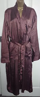 VINTAGE   Size 44/46  Smoking Jacket Robe Silky Dressing Gown Paisley VGC • £10
