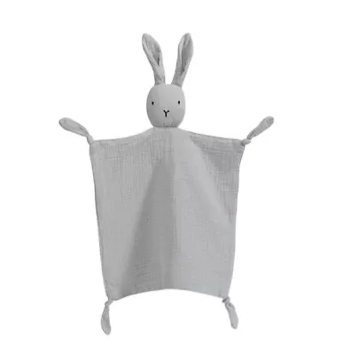 Grey Baby Bunny Rabbit Comforter | 100% Organic Baby Comforter And Muslin  • £9.99