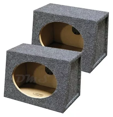 Pair 6x9 Inch Speaker Box Wedge Enclosure 6” By 9” Car Audio Speakers | Grey (2) • $36.95