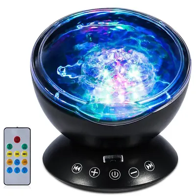 £27.05 • Buy LED Ocean Wave Night Light Projector With 7 Colors Light Built In Soft Music MPF
