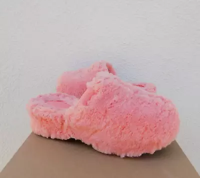 Ugg Starfish Pink Fuzz Sugar Clog Faux Fur Fluff Slippers Women Us 7/ Eur 38 Nib • $99.95