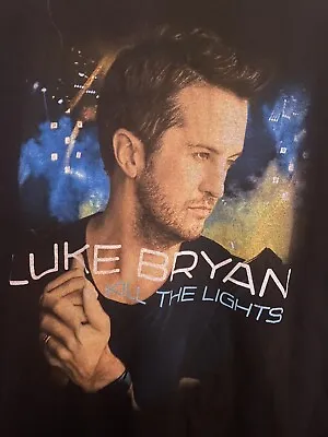 £9.90 • Buy Luke Bryant Kill The Lights Concert Tour T Shirt Women’s Black Size Large