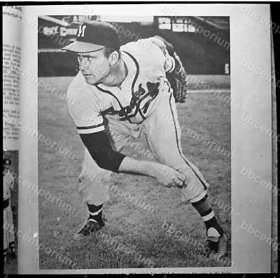 Lew Burdette Milwaukee Braves Medium Frame Negative - Jim Rowe Archive X116 • $10
