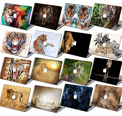 Tiger Lion Pattern Rubberized Hard Cut Out Case KB Cover For New Macbook Pro Air • $14.12