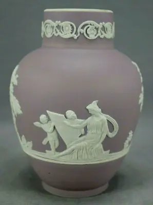 Adams Tunstall Lavender Purple & White Jasperware Neoclassical Vase Circa 1896+ • £237.03