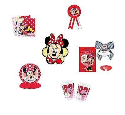 Minnie Mouse Red Polka Dot Party Decoration Games Invites Award Ribbon Rosette • $4.34