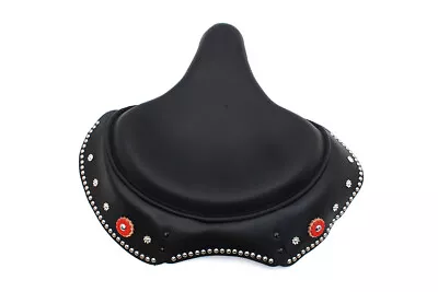 HARLEY Black Leather Early Style Solo Seat Fits 1936-1940 EL  1941-1984 FL • $652.87