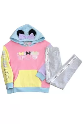 Girls Minnie Mouse Tracksuit Kids Disney Hoodie + Leggings Outfit Minnie Hoody • £14.95