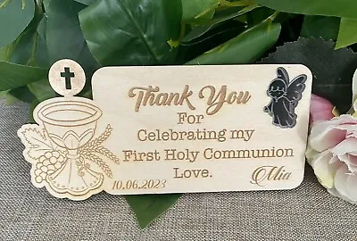 £5.99 • Buy Personalised First Holy Communion Wood Magnets Thank You Gift ,Keepsake
