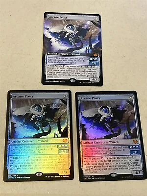 3 X Mtg Arcane Proxy 2 Are Foil 1 Borderless The Brothers War Unplayed • $4.95