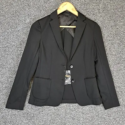 Uniqlo Womens Blazer Jacket Size S Small Black Long Sleeve Pockets Button Up • $29.95