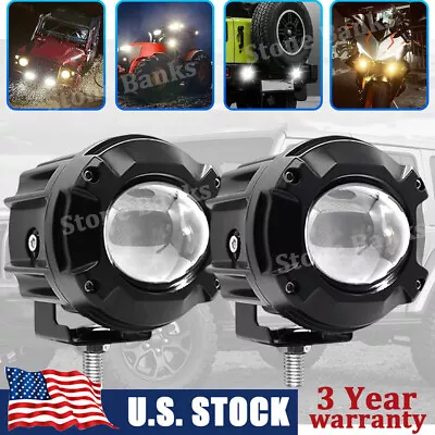 3'' LED Spot Light Car Motorcycle Headlight Driving Fog Lamp Amber/White Strobe • $32.89