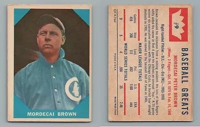 1960 Fleer # 9  Mordecai Brown • $2.49