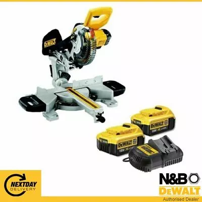 £462.04 • Buy DeWalt DCS365M2 18v Cordless XR Li-Ion 184mm Mitre Saw Inc 2x 4.0Ah Batts